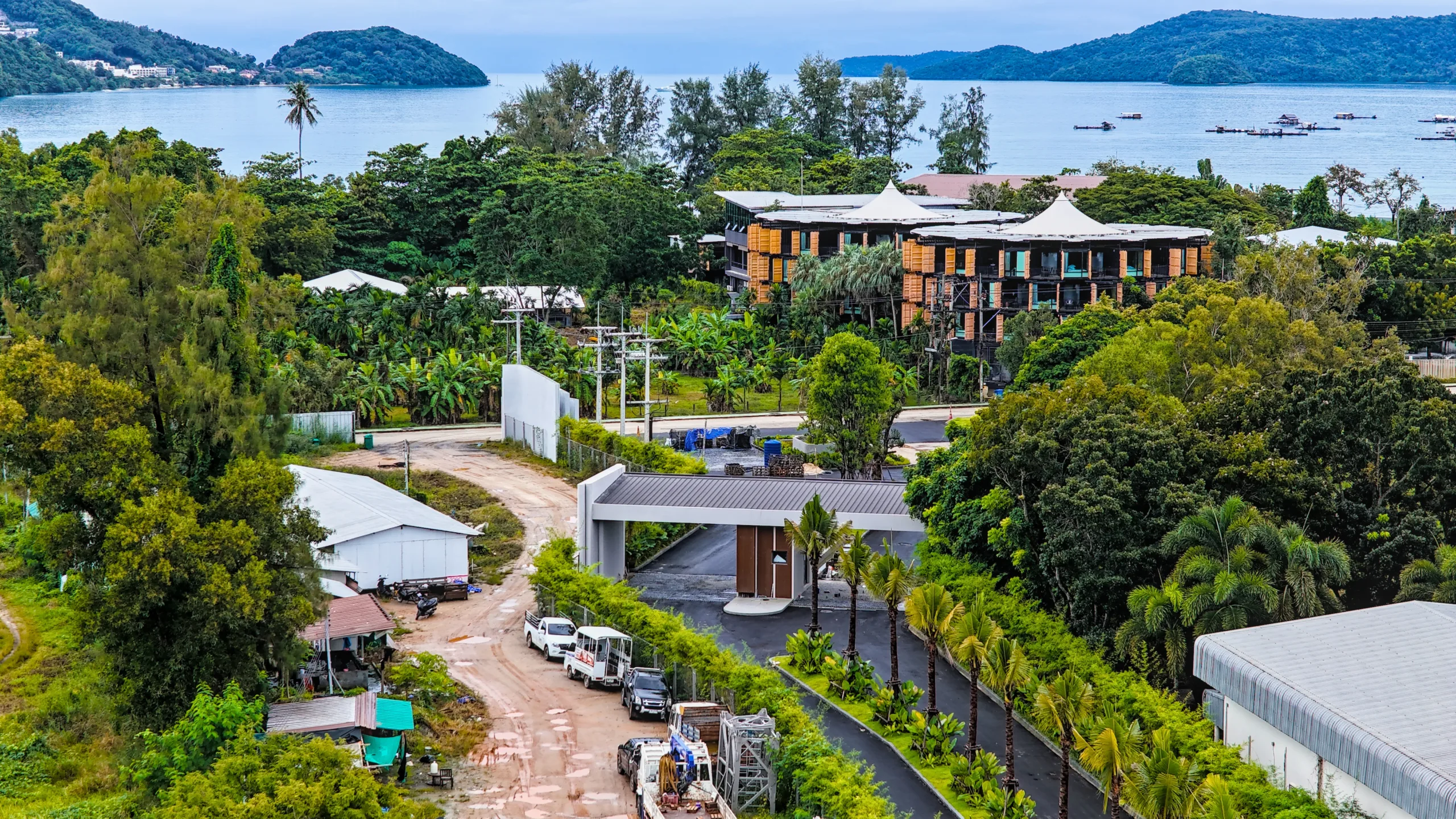 Laurinda Villas construction progress, aerial view