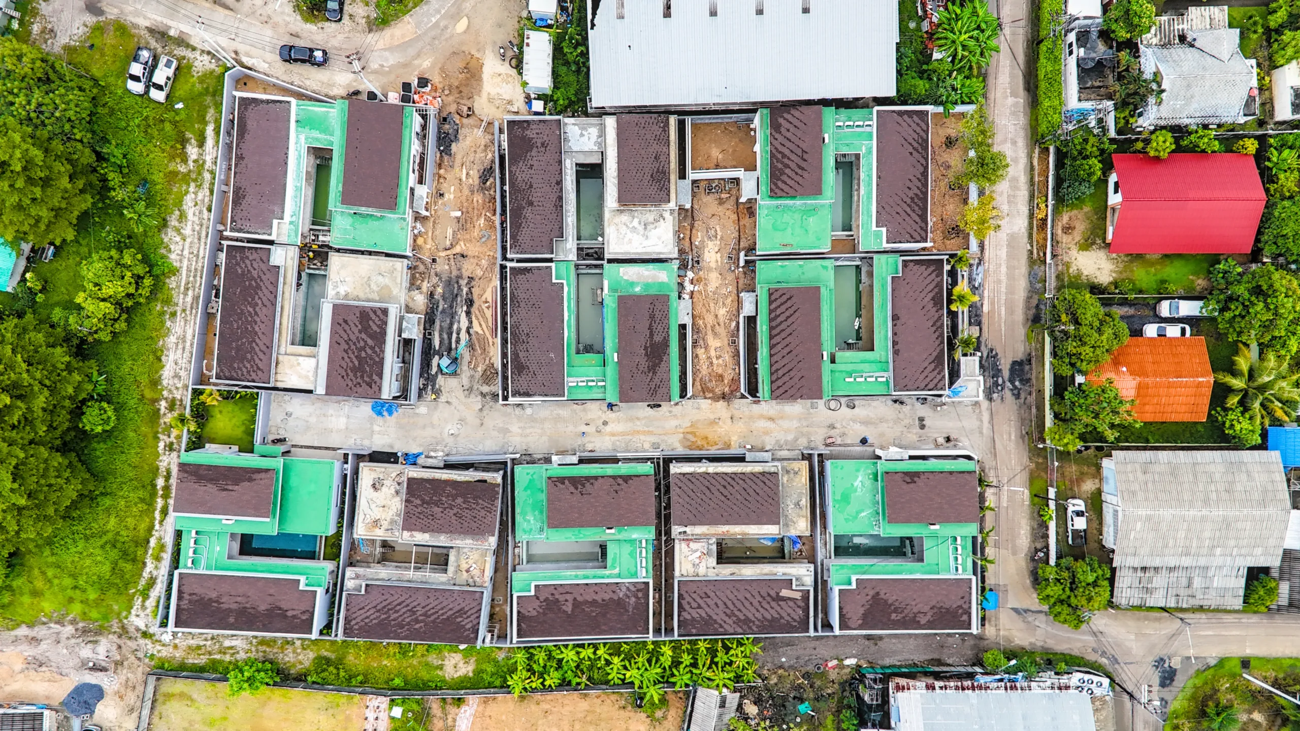 To’Summer Villa construction progress, aerial view
