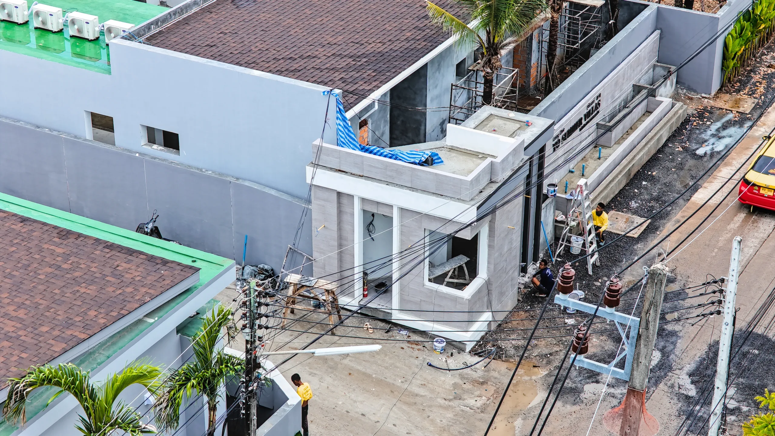 To’Summer Villa construction progress, aerial view