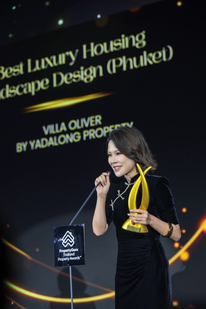 Acceptance speech for Villa Oliver by YADALONG Property, Best Luxury Housing Landscape Design (Phuket), 21st PropertyGuru Thailand Property Awards 2026