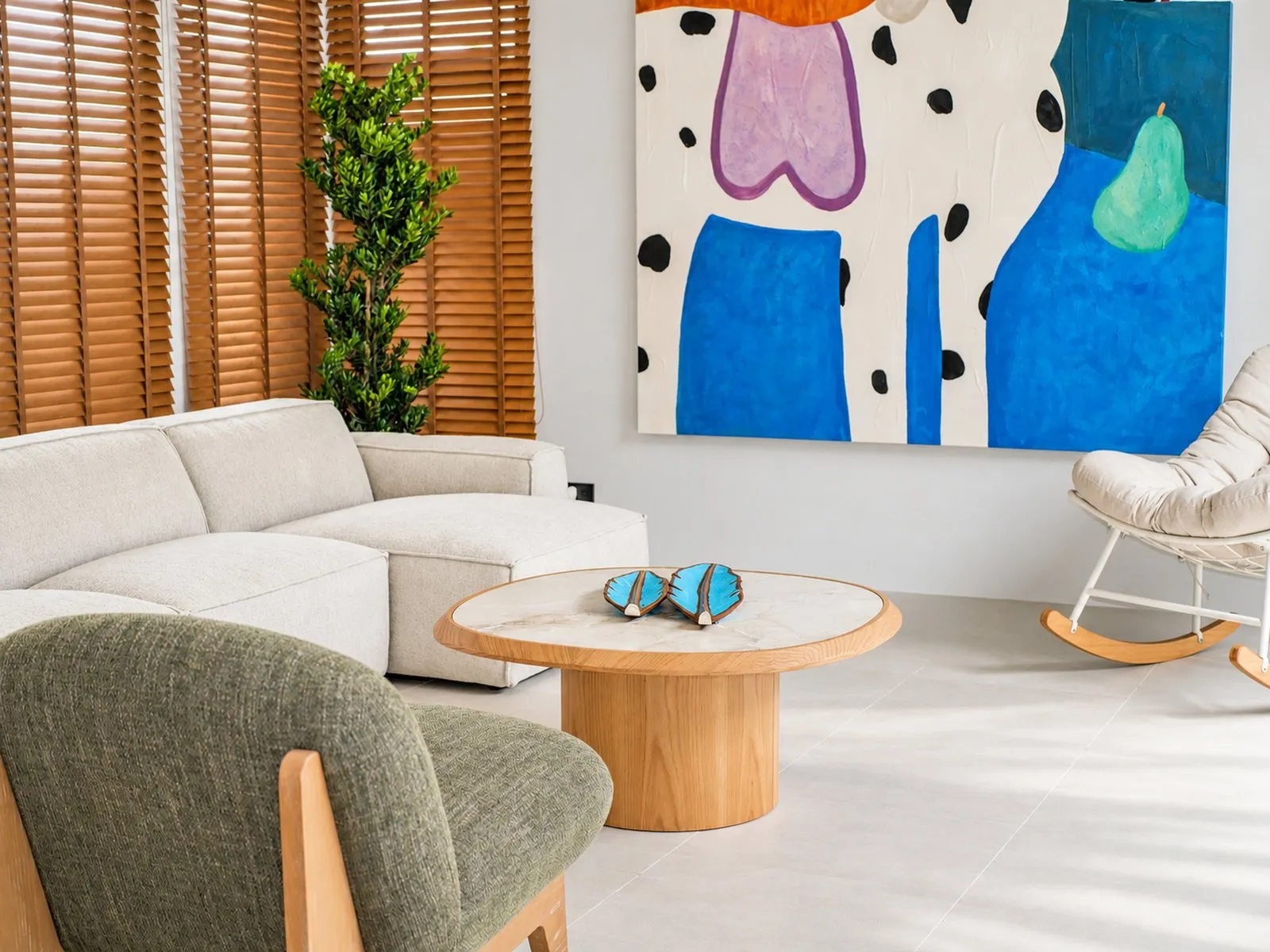 Living room seating in afternoon light at To’Summer Villa, Phuket