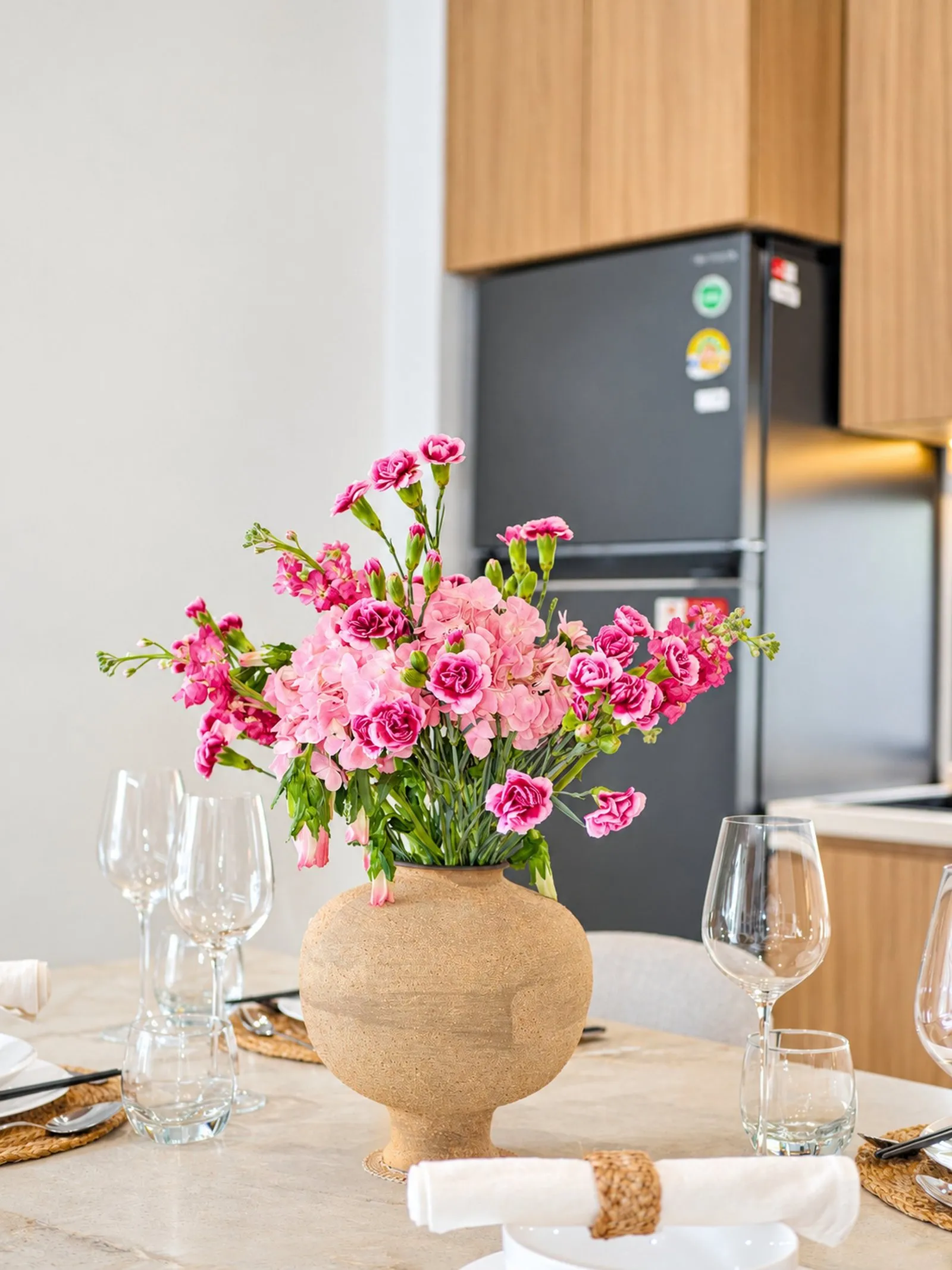 Table set with flowers at To’Summer Villa, Phuket